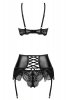 Beauty Night Noir Fantasy set BN6748 bielizna nocna komplet biustonosz + stringi + pas do pończoch